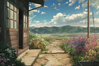 draw original character and anime background