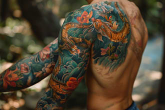 do oriental tattoo design with amazing quality human body
