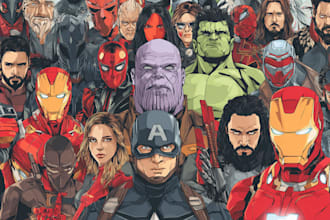 make a super hero comic character design