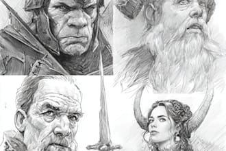 create professional fantasy character artwork