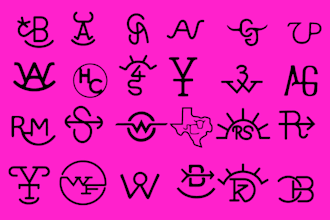 design cattle brand western and ranch logo