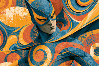 draw powerful superhero characters and action comic scenes