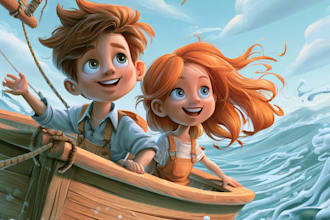 children story book illustration children story