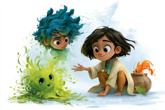 children story book cover illustration