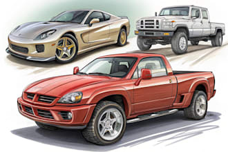 create a car or any vehicle illustrations