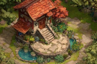 create 2d environment concept art design illustration