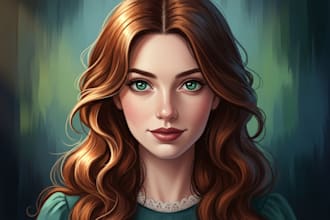 draw you in semi realistic anime style