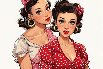 pin up girl and pin up girl