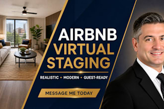virtually stage airbnb and rental property photos realistically