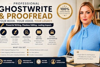 write, proofread, ghostwrite, ebook writing, fiction ghostwriter