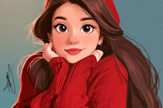 portrait into a disney style cartoon