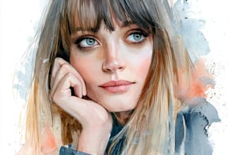 watercolor portrait painting, photo to watercolor portrait