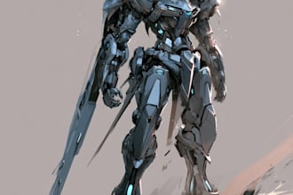 draw mecha robot,armor,gundam in anime or realism style