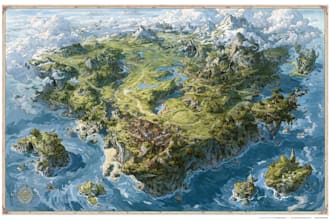 do fantasy map illustration for map
