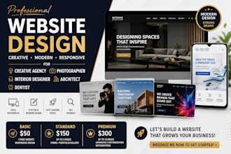 design creative agency photographer interior designer architect dentist website