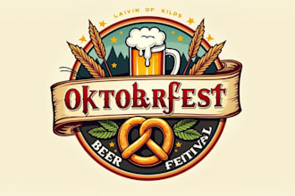do white and blue oktoberfest beer festival t shirt logo
