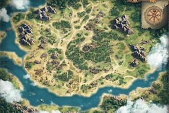 make vintage treasure hunt and fantasy maps for dnd games