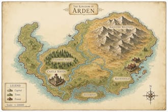 design a custom dnd fantasy map for your tabletop rpg campaign