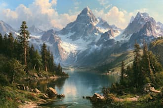 make a landscape digital painting