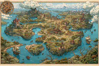 make fantasy map illustration