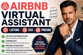 be your airbnb virtual assistant, airbnb listing, airbnb SEO, airbnb pricing