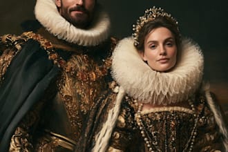 do your romantic royal couple portrait