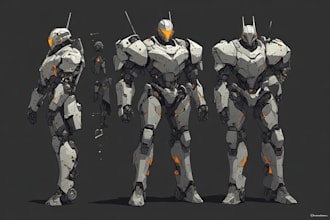design sci fi mecha and robot concept art