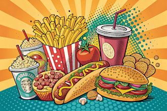 food pop art of your food pop art