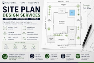 design california, texas and colorado site plans and property plans