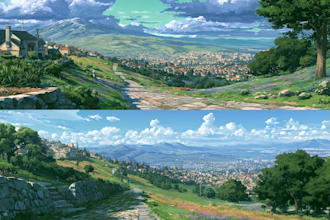 do anime background art for visual novel