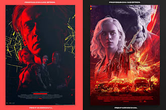 design professional cinematic movie posters and film artwork