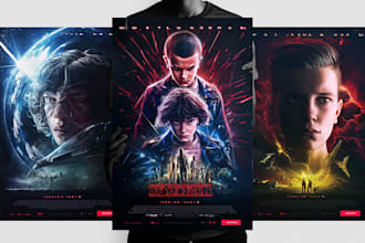 design professional cinematic movie posters and film posters