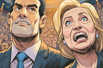 do digital political cartoon for political cartoon