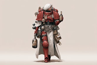 paint and sculpt custom warhammer 40k character miniatures