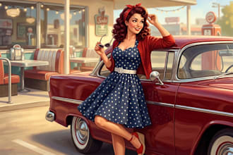 pin up girl and pin up girl