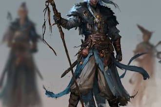 draw your dnd art or ttrpg character design or illustration