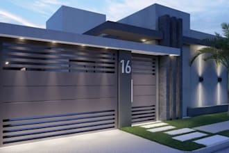 design 3d modern gate, fence, sliding gate, trifold gate and automated gate