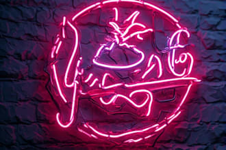 create custom neon logo or neon light sign