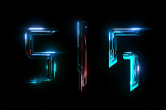 illustrate a custom cyberpunk or y2k logo design