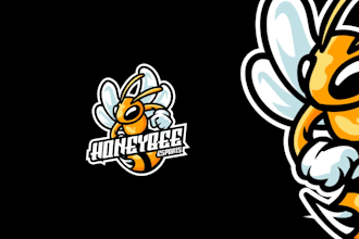 create a unique buzzing bee logo for your business