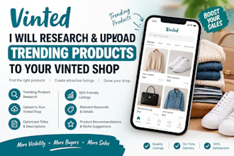 research and upload trending products to your vinted shop