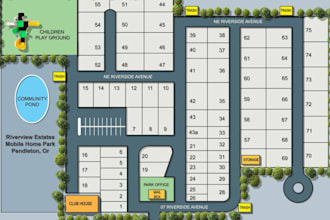 design 2d site plan, plot plan, landscape plan and property map
