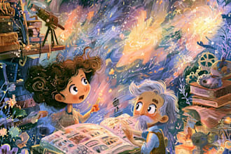 create print ready childrens book illustrations