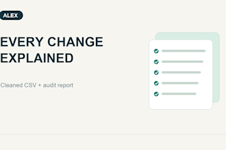 clean and audit your CSV data with a detailed change report