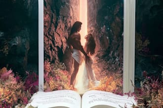 design a printready romance book cover or ebook
