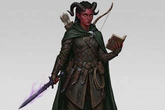 draw your dnd art or ttrpg character design or illustration