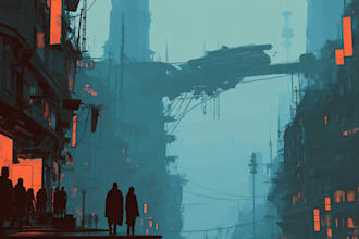 create stunning futuristic sci fi city art and cyberpunk environments