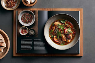design a professional cookbook and recipe book