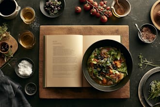 create a beautiful cookbook and recipe book design