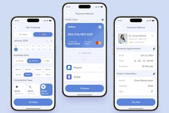 develop appointment app, booking app, scheduling and reservation app